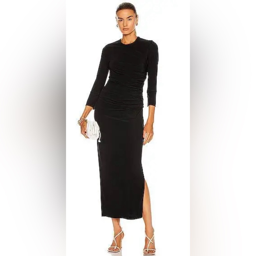 NWT HELMUT LANG twist crepe dress - black